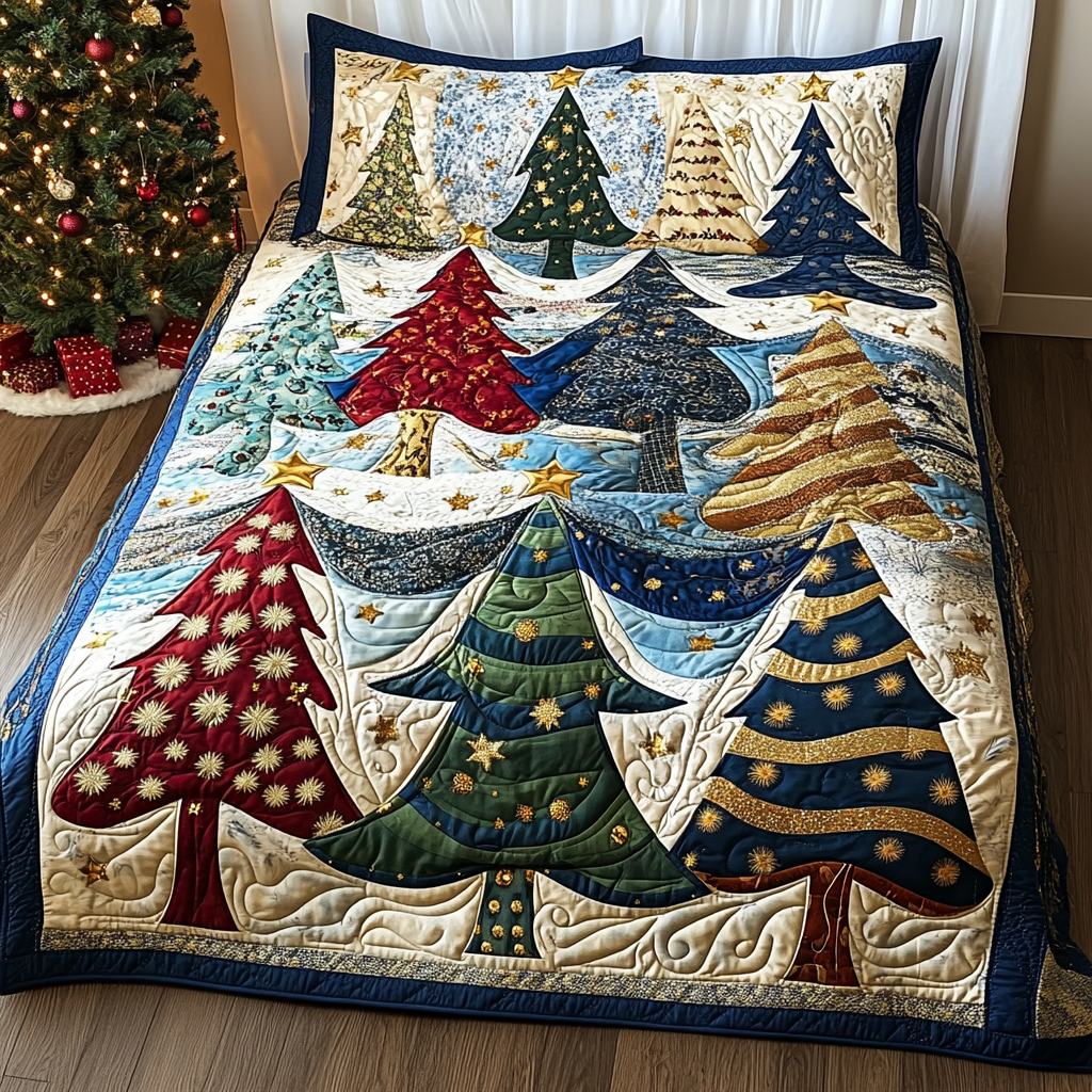 Christmas Tree TAI311024029 Quilt Bedding Set