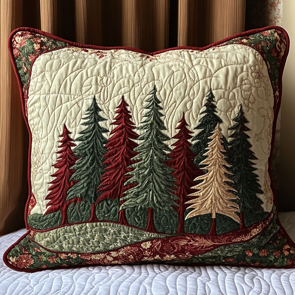 Christmas Tree TAI311024191 Quilted Pillow Case