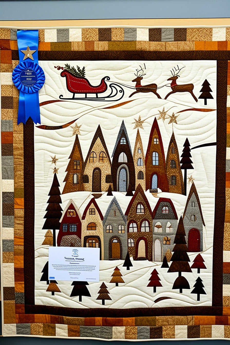 Christmas Village NTA281024132 Quilt Blanket