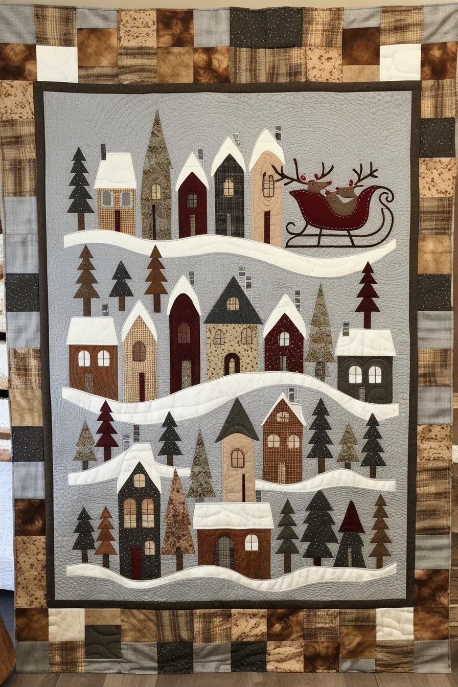 Christmas Village NTA281024135 Quilt Blanket