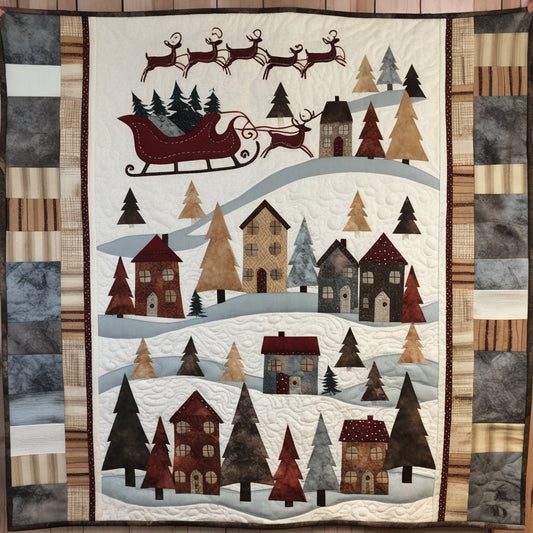 Christmas Village NTA281024139 Quilt Blanket