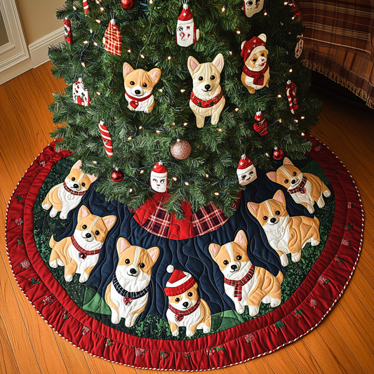 Corgi TAI311024248 Quilted Tree Skirt