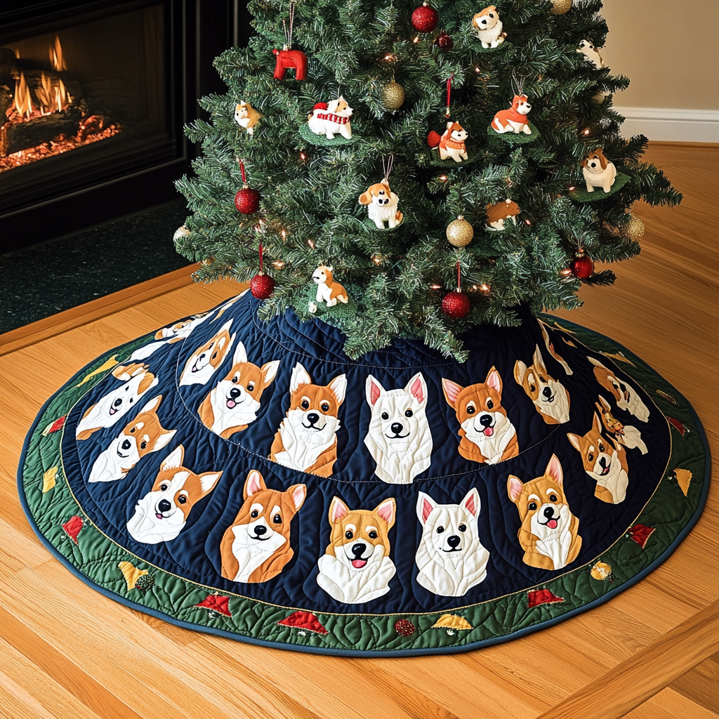 Corgi TAI311024252 Quilted Tree Skirt