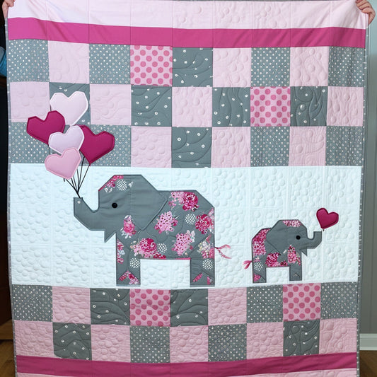 Elephant NTA151024002 Quilt Blanket