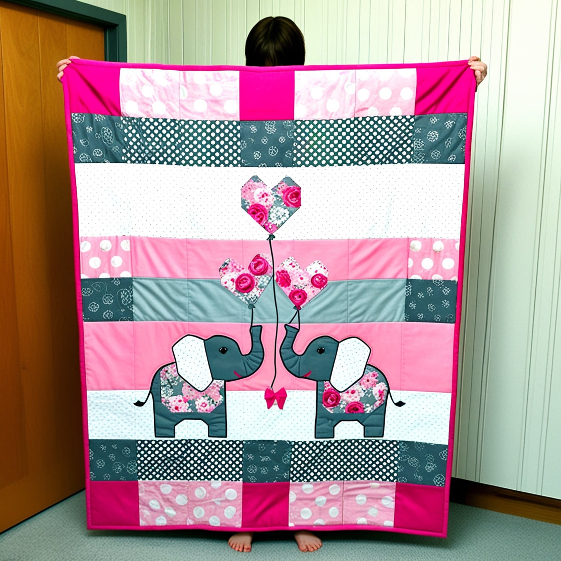 Elephant NTA151024007 Quilt Blanket