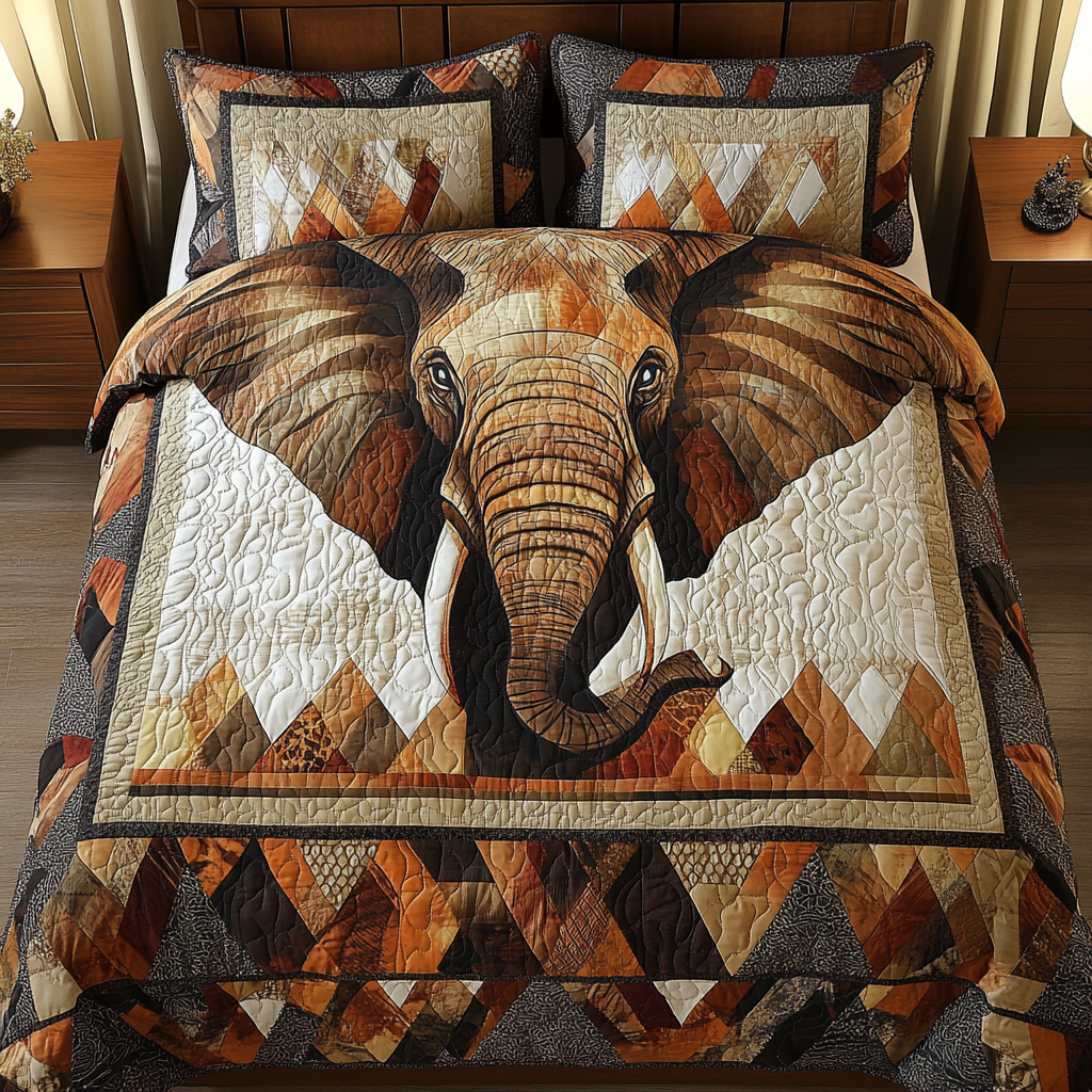 Elephant TAI311024119 Quilt Bedding Set