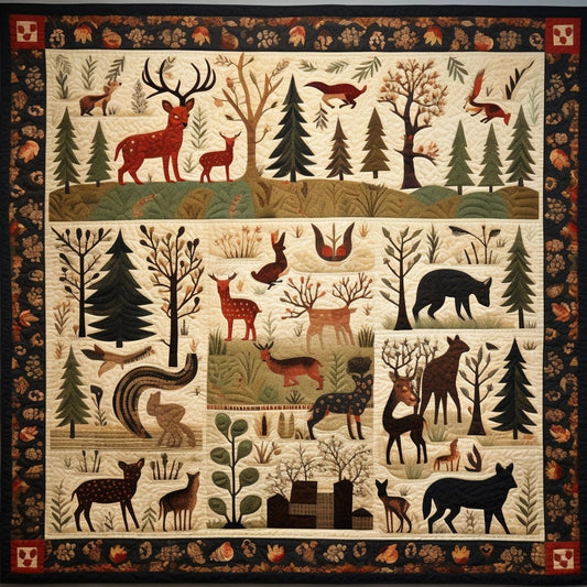 Forest Animals BL07112318 Quilt Blanket