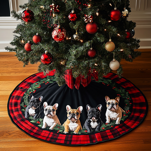 French Bulldog TAI311024264 Quilted Tree Skirt