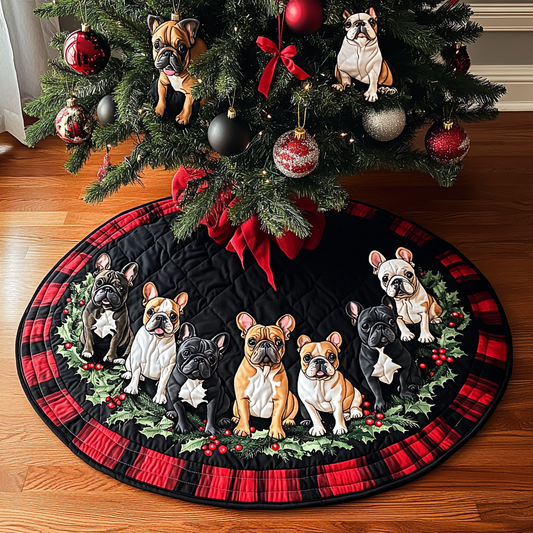 French Bulldog TAI311024267 Quilted Tree Skirt