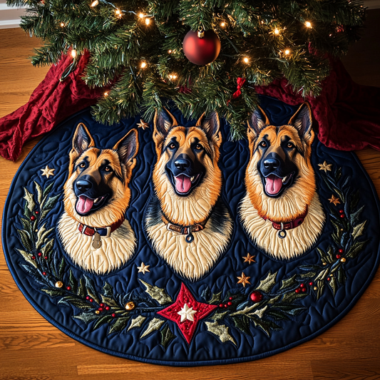 German Shepherd TAI041124513 Quilted Tree Skirt