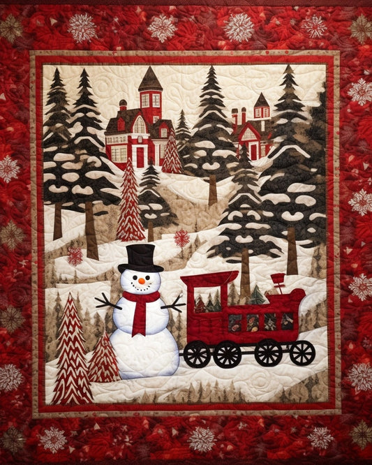 Happy Snowman Christmas BL07112316 Quilt Blanket