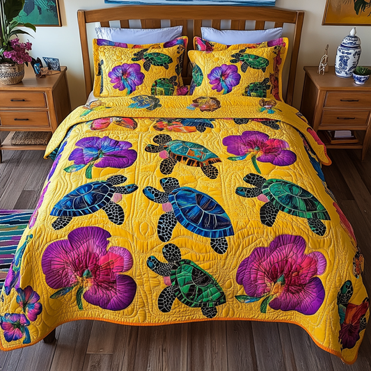 Hawaiian Turtle TAI311024001 Quilt Bedding Set