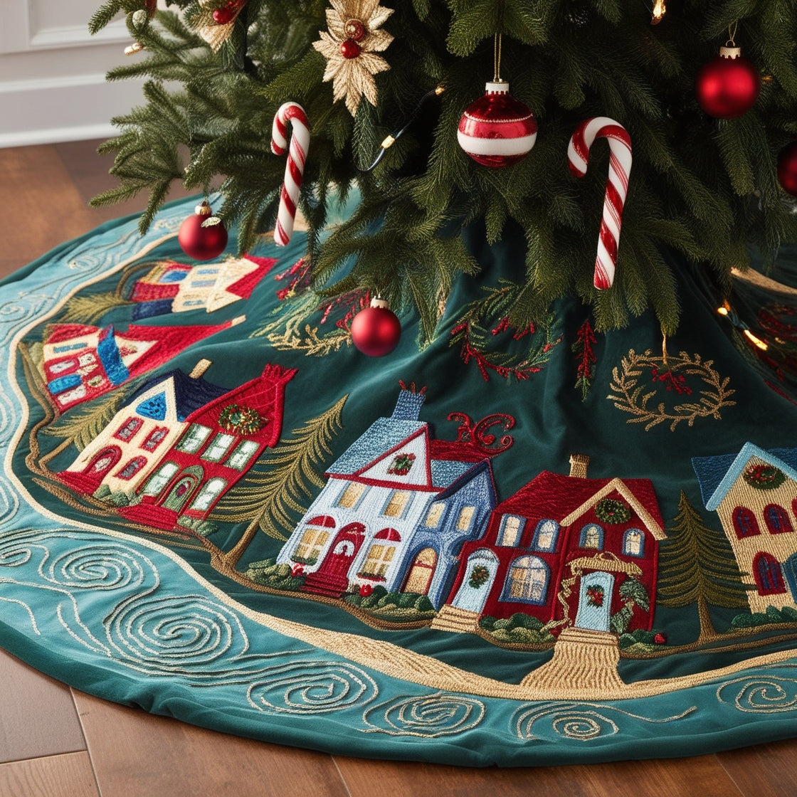 Houses NTA061124288 Quilted Tree Skirt