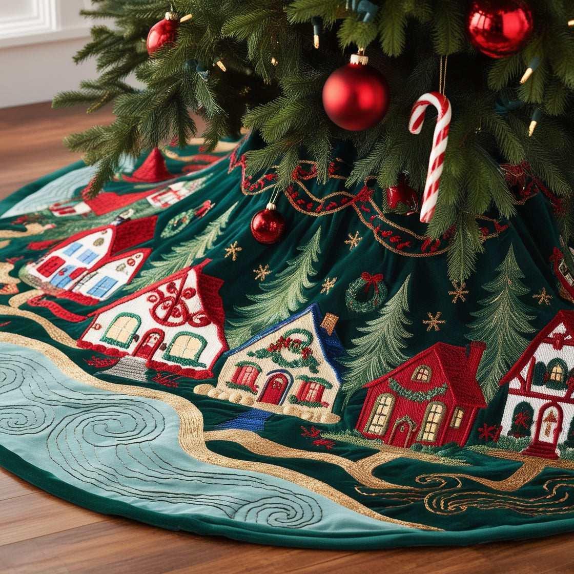 Houses NTA061124289 Quilted Tree Skirt