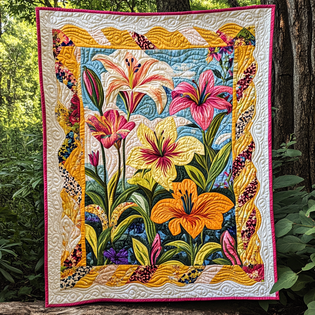 Lily Flower DAI05112458 Quilt Blanket