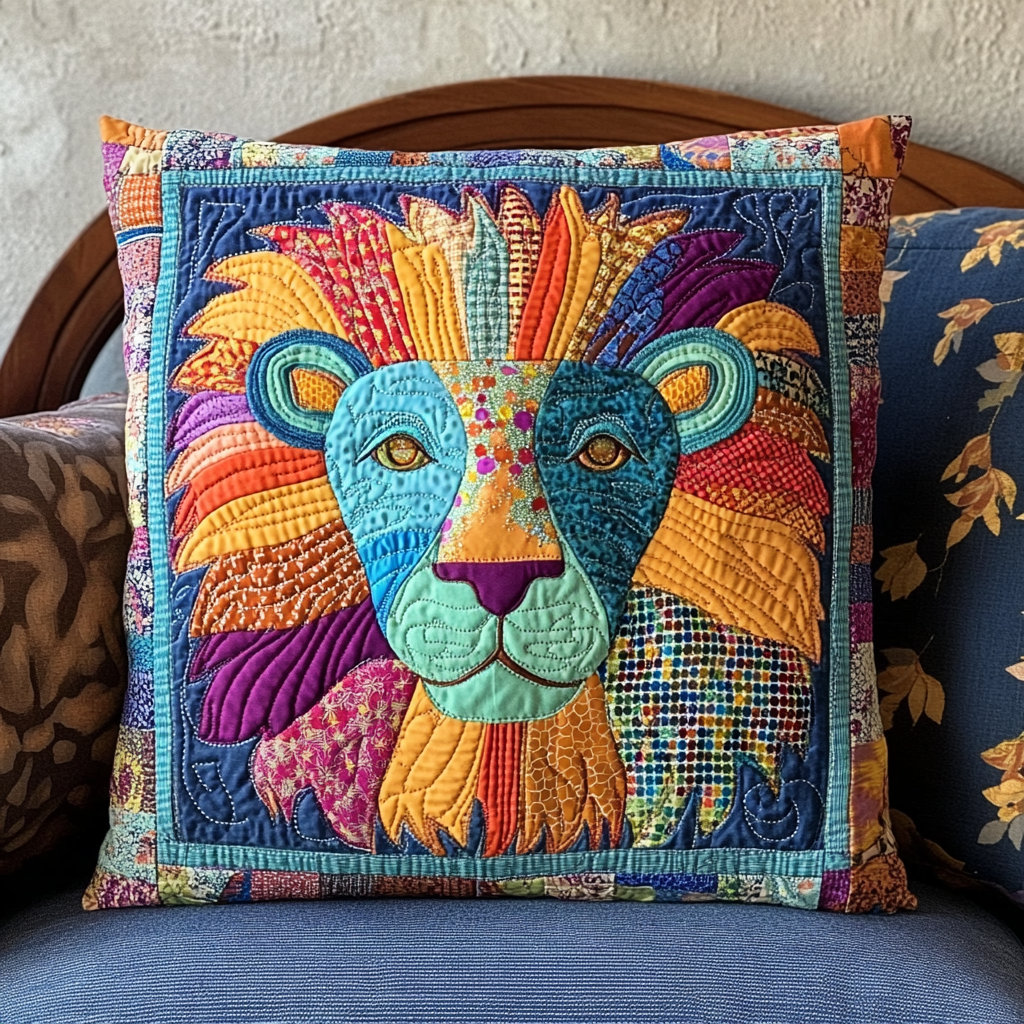 Lion DAI311024469 Quilted Pillow Case