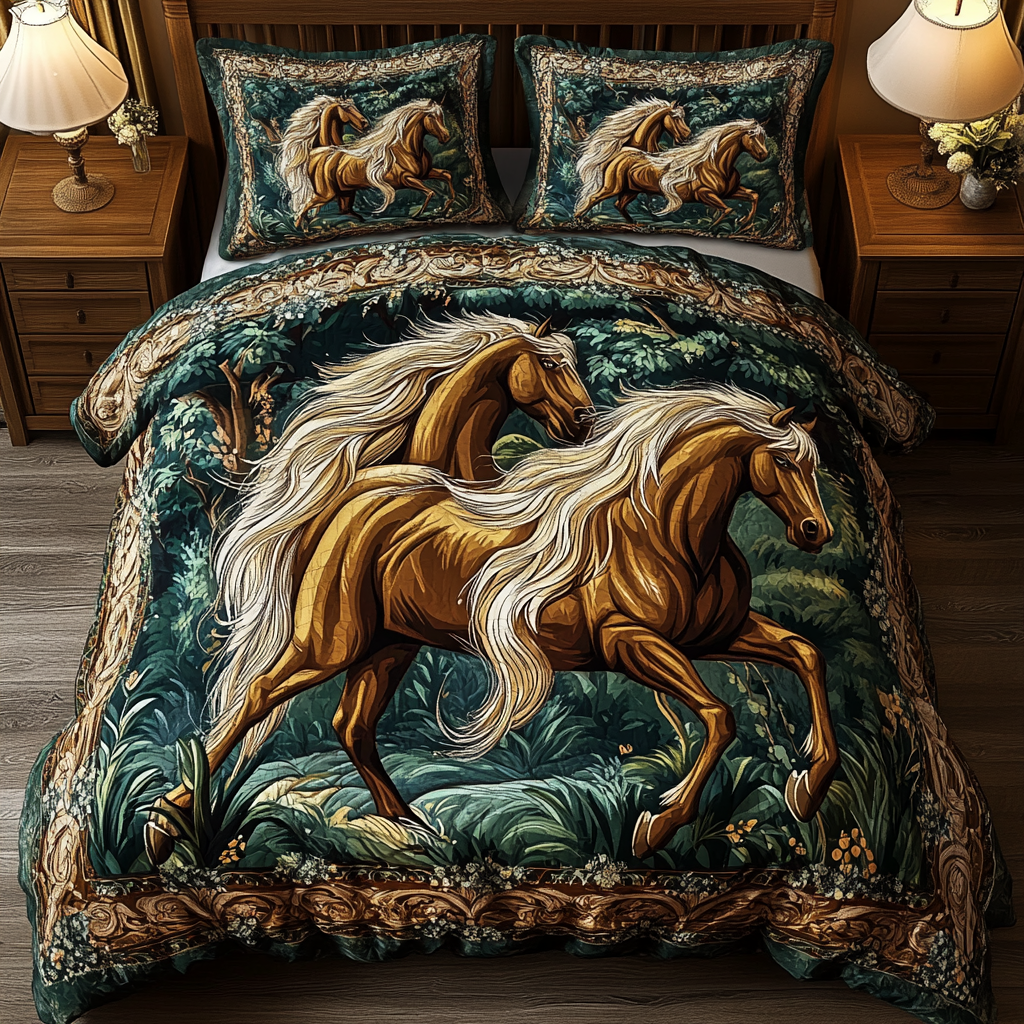 Majestic Horse TAI311024088 Quilt Bedding Set