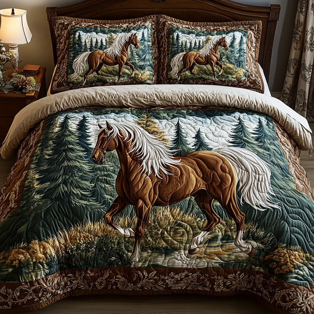 Majestic Horse TAI311024091 Quilt Bedding Set