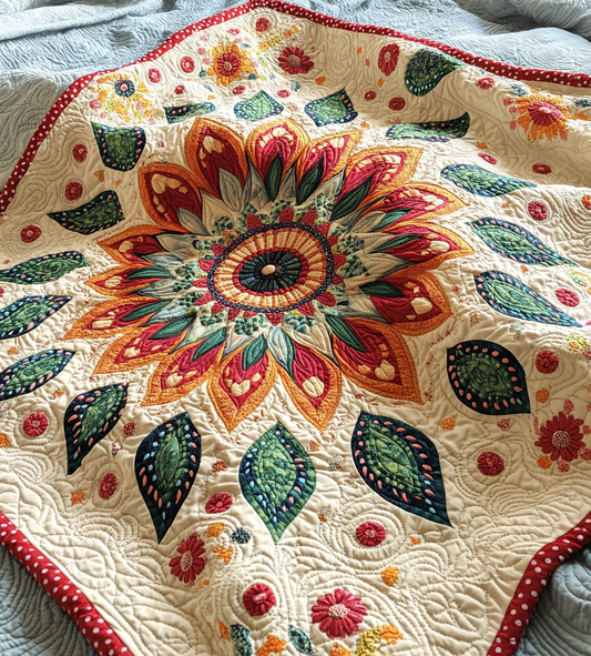 Mandala Flower DAI311024373 Quilt Blanket