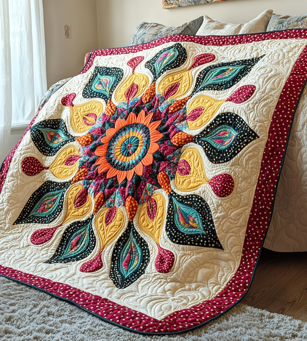 Mandala Flower DAI311024385 Quilt Blanket