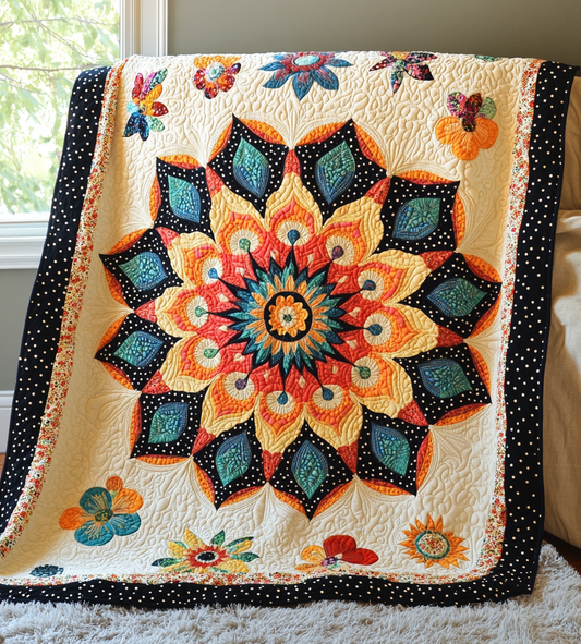 Mandala Flower DAI311024388 Quilt Blanket