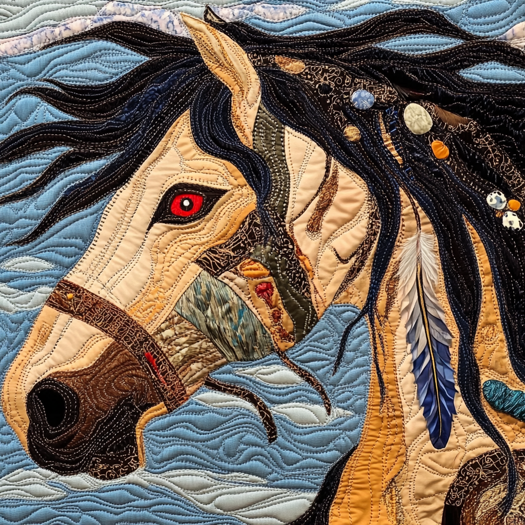 Native Horse TAI041124002 Quilt Blanket