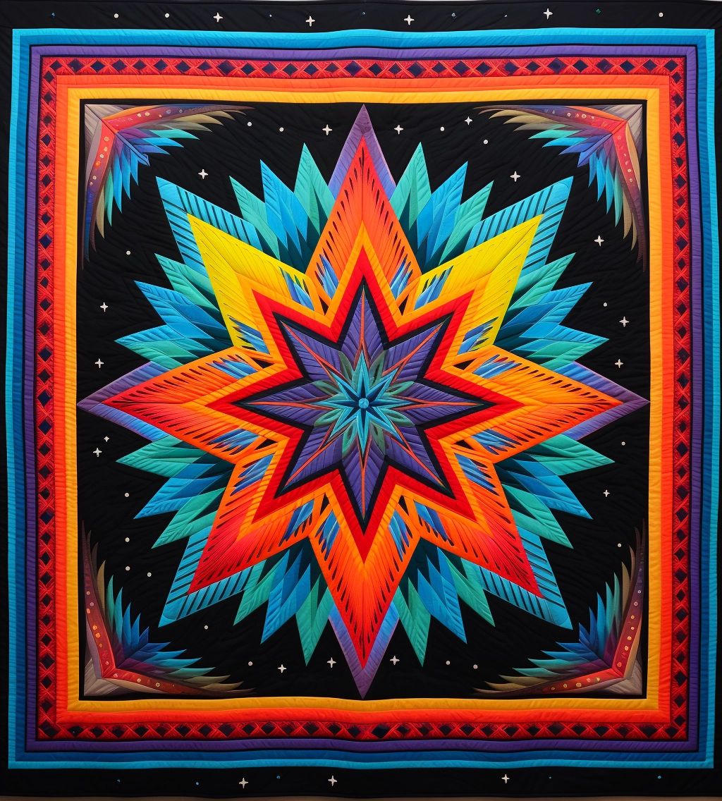 Native Pattern Stars Native American – Alpha Quilt
