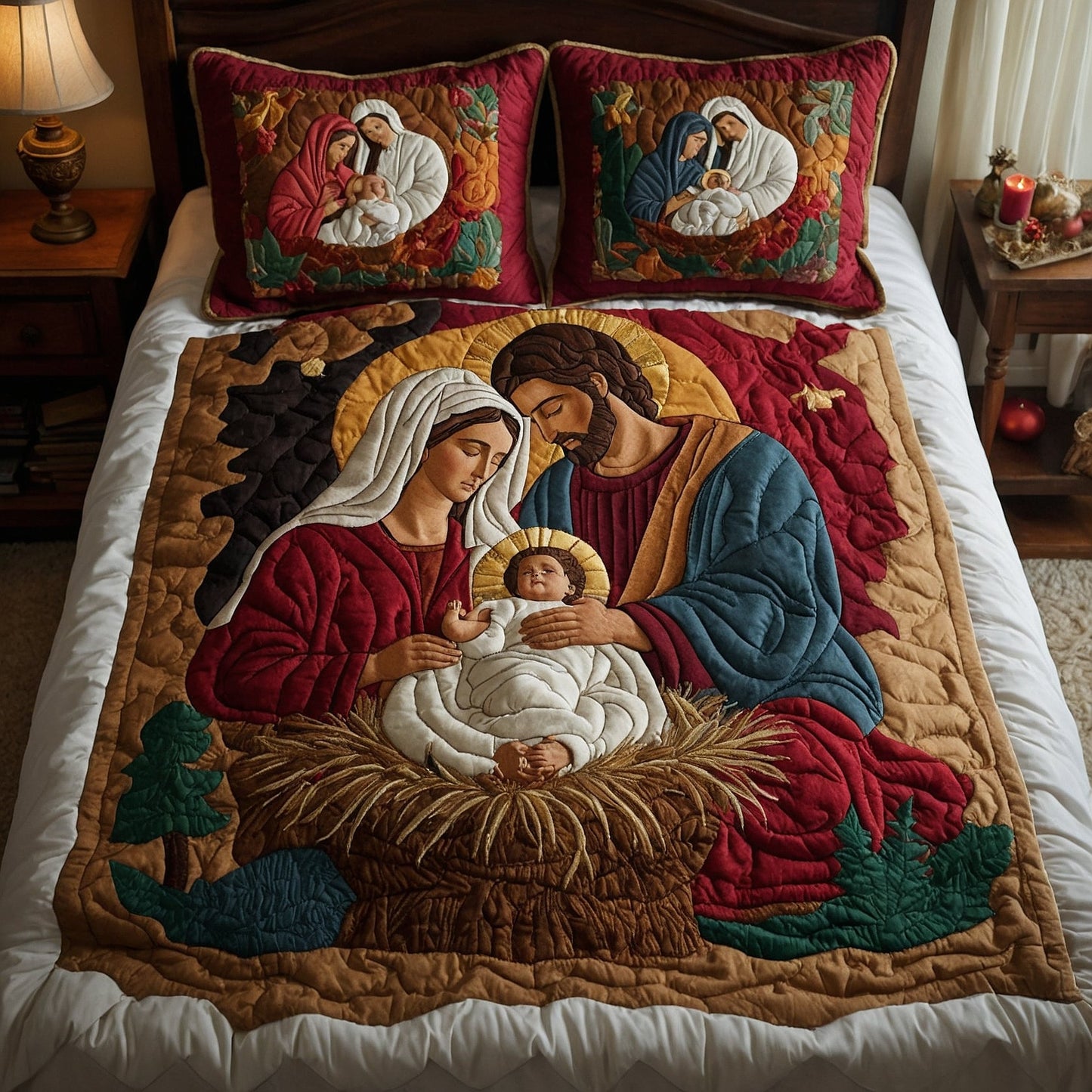 Nativity Scene NTA311024151 Quilt Bedding Set