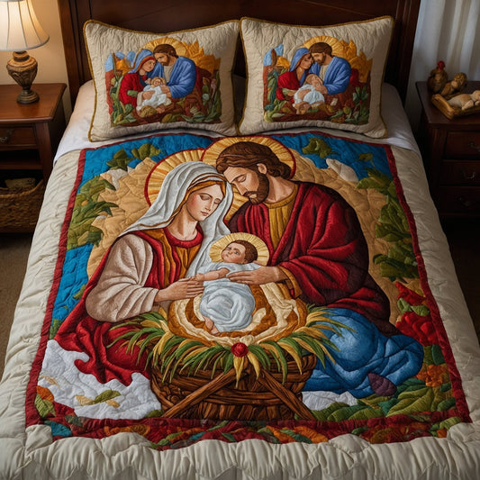 Nativity Scene NTA311024153 Quilt Bedding Set