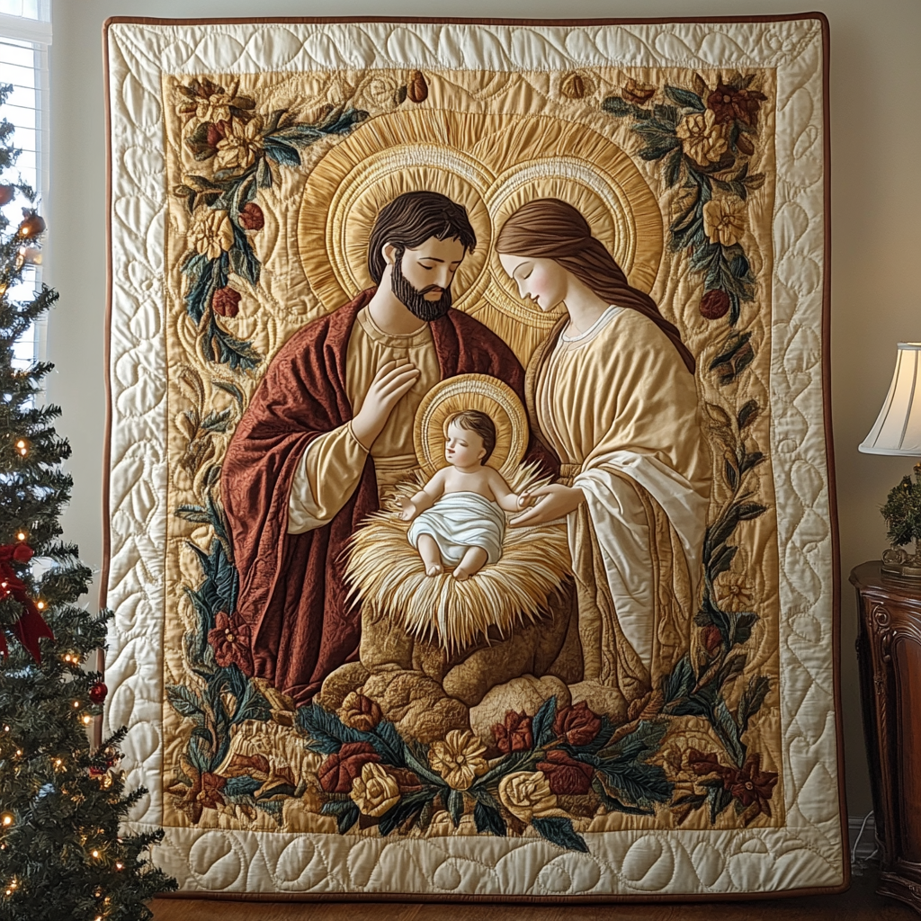 Nativity Scene TAI041124061 Quilt Blanket