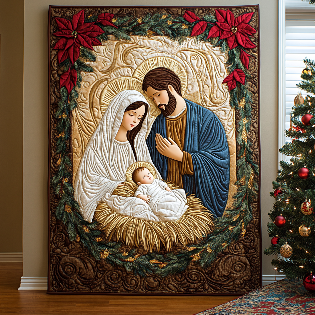 Nativity Scene TAI041124066 Quilt Blanket