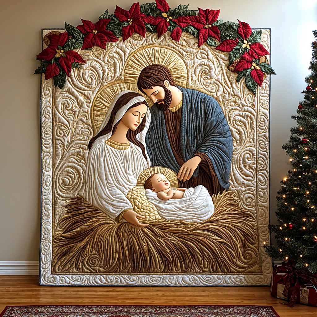 Nativity Scene TAI041124067 Quilt Blanket