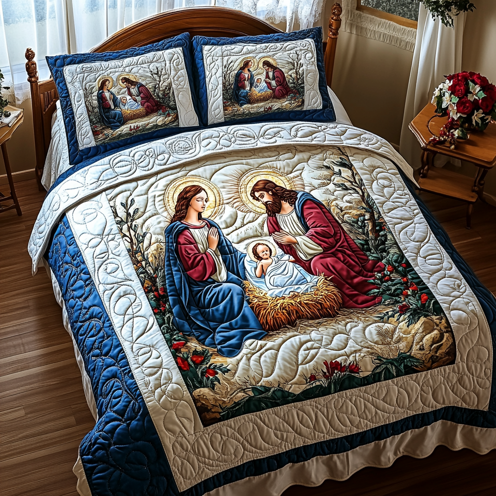 Nativity Scene TAI061124047 Quilt Bedding Set