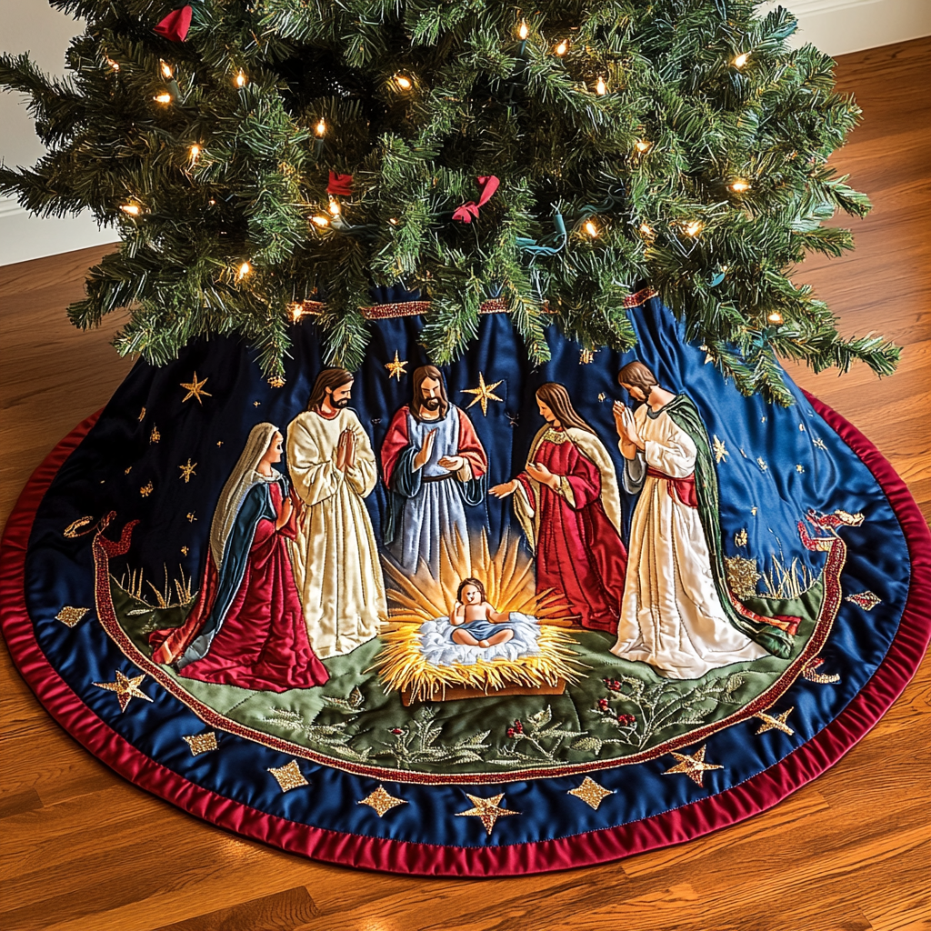 Nativity Scene TAI281024323 Quilted Tree Skirt