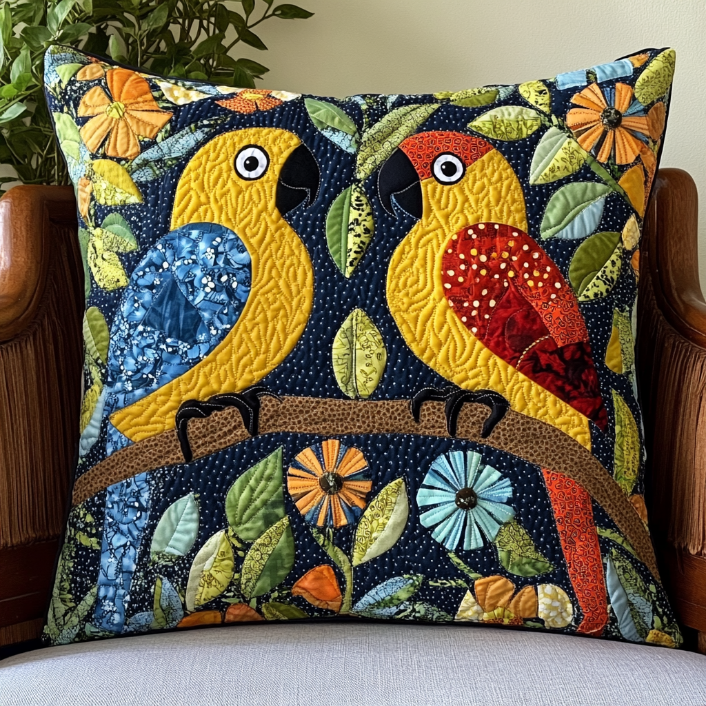 Parrot DAI311024452 Quilted Pillow Case