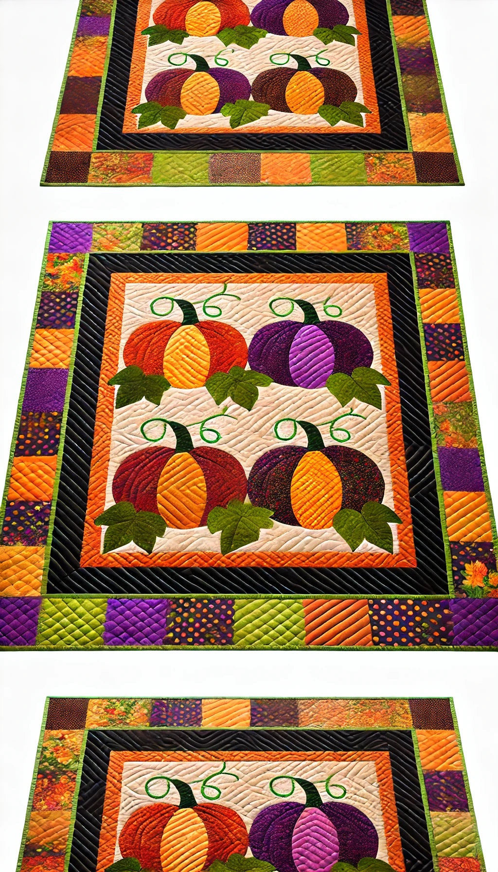 Pumpkin NTA281024325 Quilted Placemats