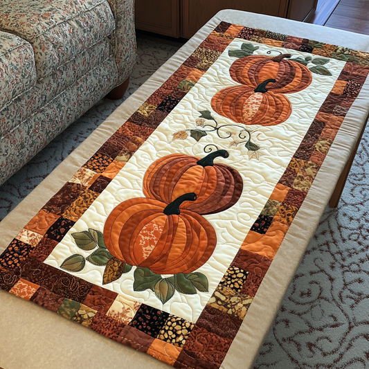 Pumpkin TAI061124195 Quilted Table Runner