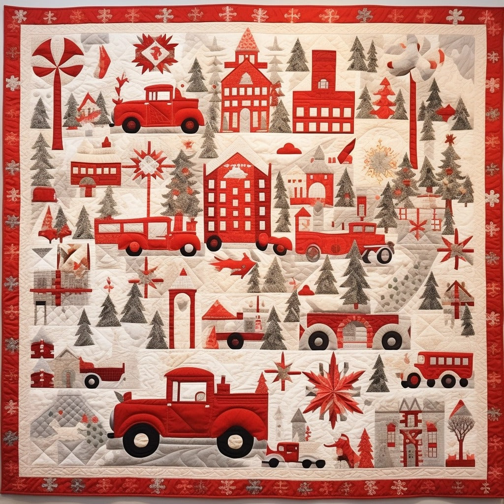 Red Truck Christmas BL07112307 Quilt Blanket