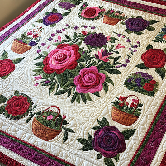 Rose Flower DAI05112472 Quilt Blanket