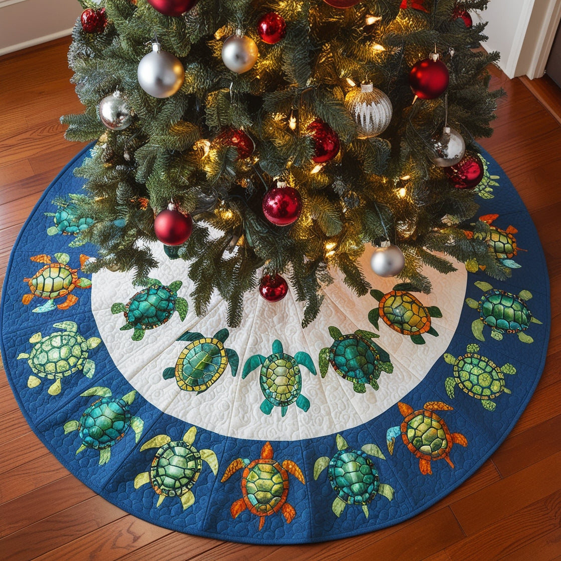 Sea Turtle NTA041124543 Quilted Tree Skirt