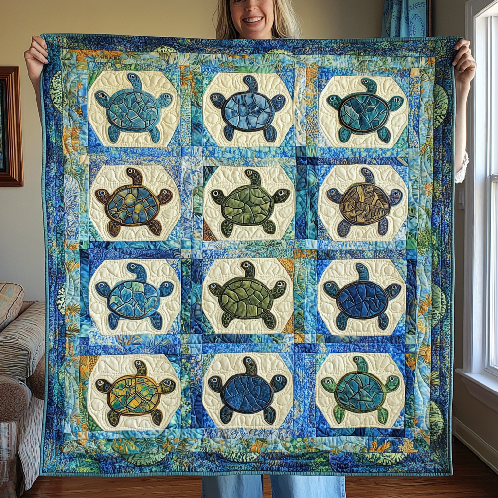 Sea Turtle TAI041124083 Quilt Blanket