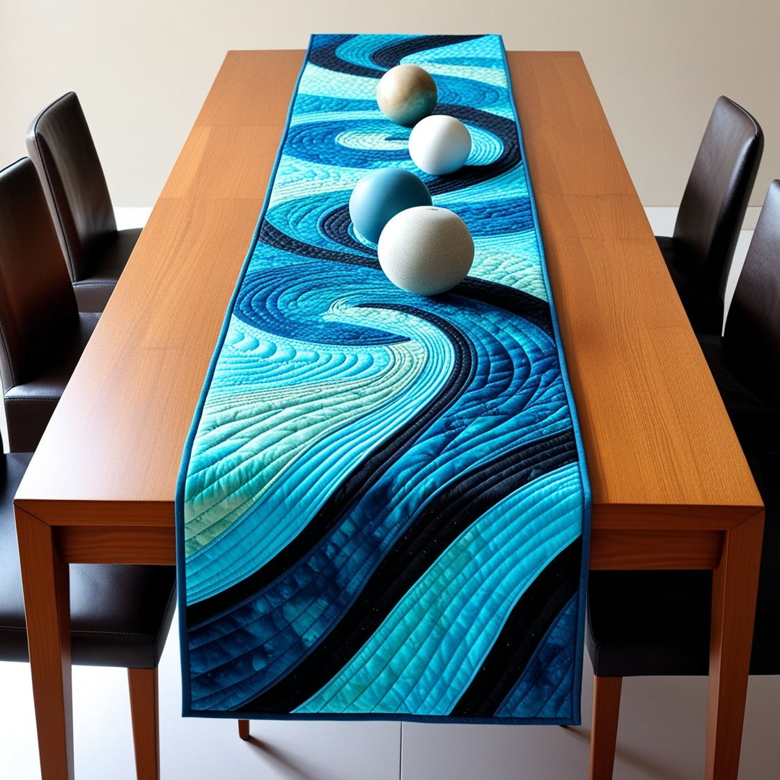 Sea Wave NTA061124223 Quilted Table Runner