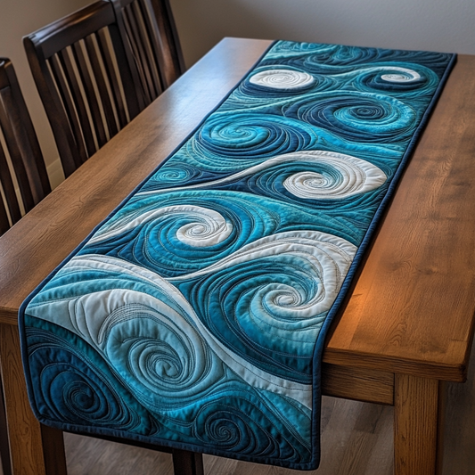 Sea Wave TAI061124201 Quilted Table Runner