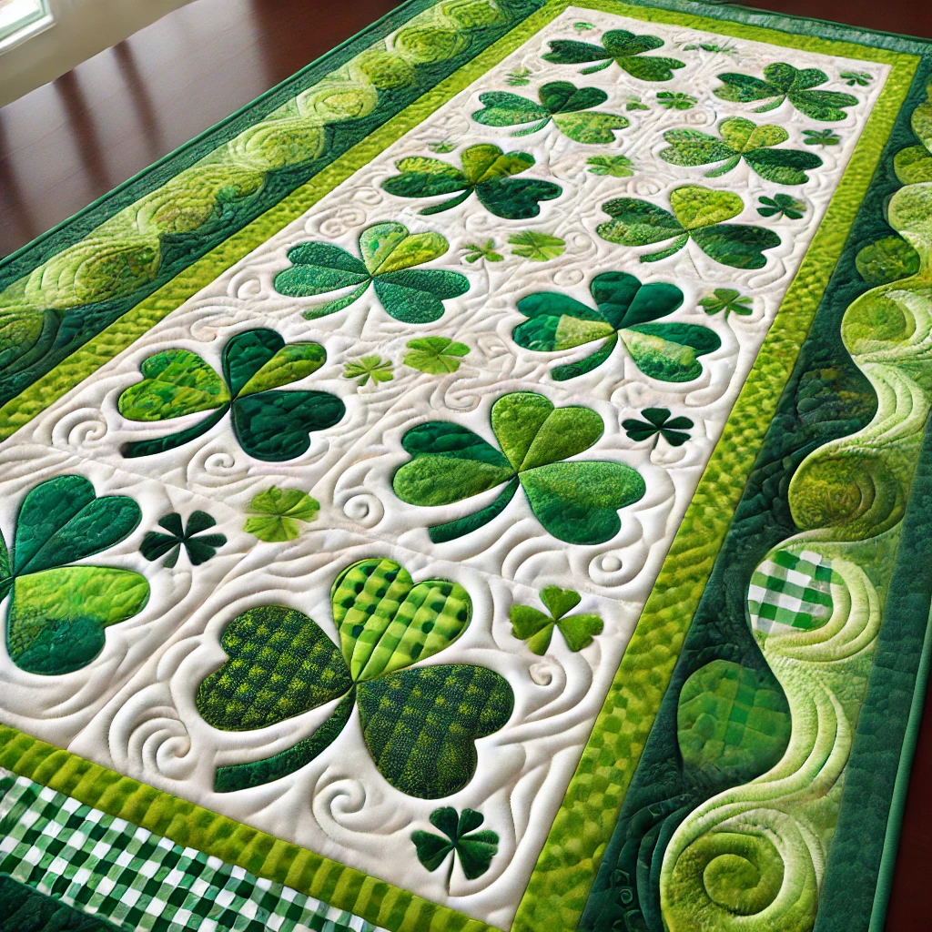 Shamrock NTA281024388 Quilted Table Runner