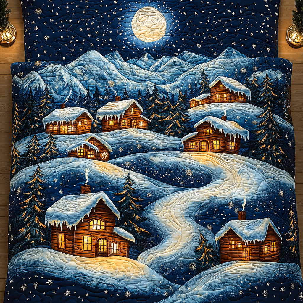 Snowy Village TAI041124054 Quilt Blanket