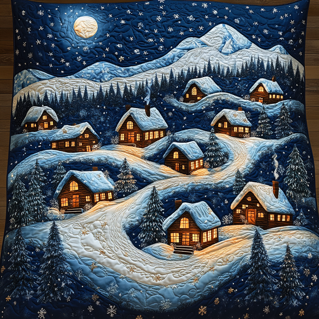 Snowy Village TAI041124055 Quilt Blanket