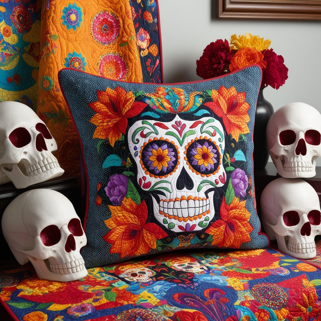 Sugar Skull NTA181024640 Quilted Pillow Case