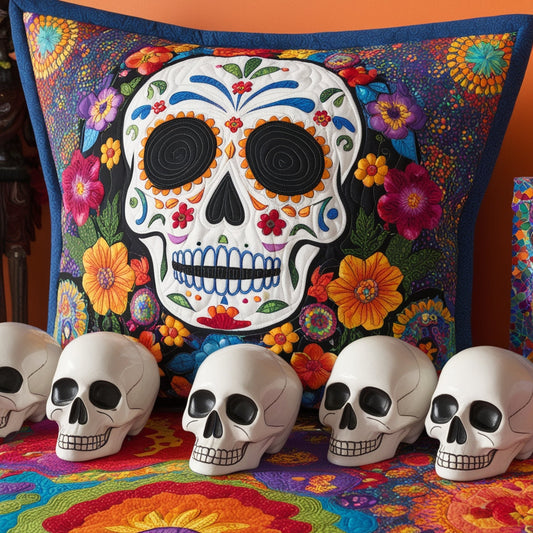 Sugar Skull NTA181024642 Quilted Pillow Case