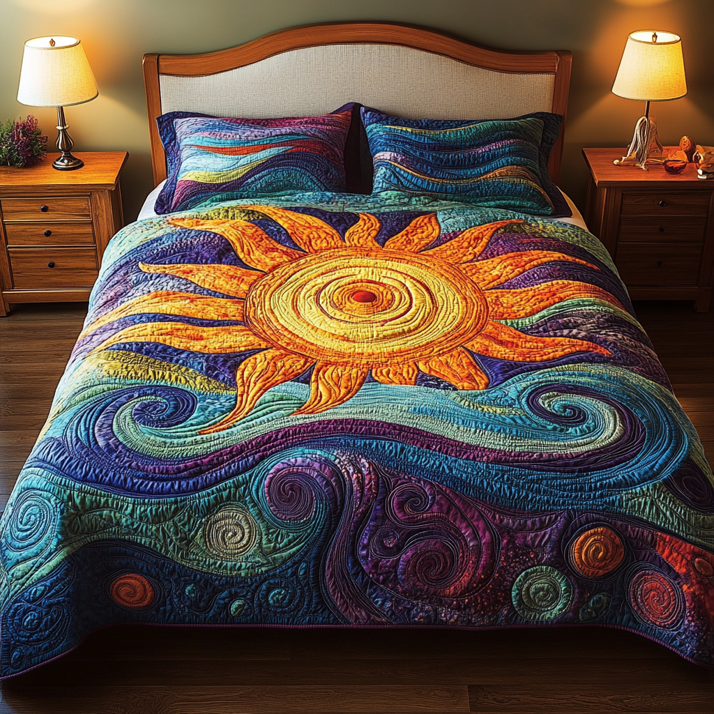 Sun And Wave TAI041124392 Quilt Bedding Set