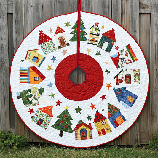 Christmas Houses TL040924449 Quilted Tree Skirt